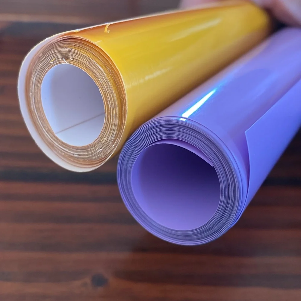Yellow and lavender  Heat Transfer Vinyl Rolls Bundle